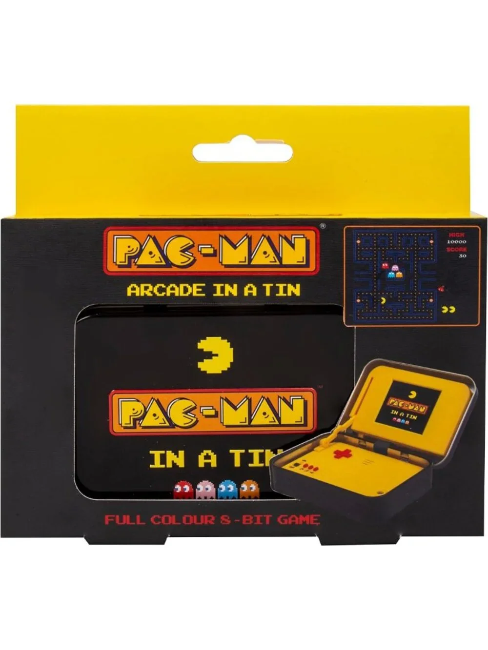 Classic Arcade Game in a Tin - 8-Bit Pac-Man with 4” Screen & Original Sounds
